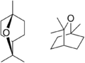 Eucalyptol chemical structure projections.png