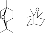 Eucalyptol chemical structure projections.png