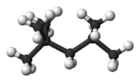 Ball and stick model of 2,2,4-trimethylpentane isooctane.png