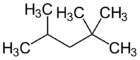 Structure of 2,2,4-trimethylpentane isooctane.png