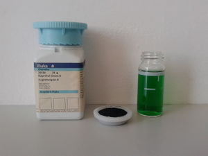Naphthol Green B bottle sample solution.jpg