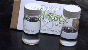Tert-Amyl alcohol low purity forerun high purity end run by NurdRage.jpg