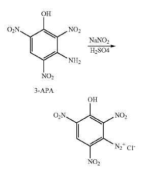 3-diazo-2,4,6-trinitrophenol  US8748639.bmp - 287kB