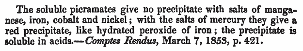 soluble picramates not precipitated Girard Comptes Rendus 1853.bmp - 192kB