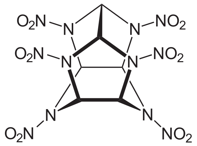 File:Hexanitrohexaazaisowurtzitane CL-20 structure.png