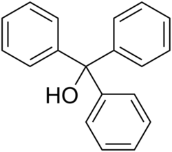 Triphenylmethanol structure.png