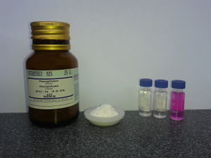 Phenolphthalein bottle sample solutions.jpg
