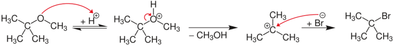 SN1 ether cleavage reaction mechanism.png