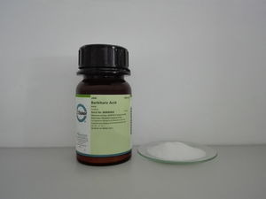 Barbituric acid bottle and sample.jpg