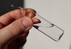 Ampoule of liquid HCN