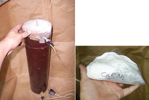 Reactor furnace and the resulting calcium cyanamide.JPG - 24kB