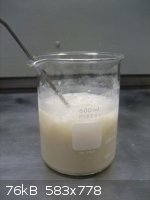 Nerolin precipitated by pouring on ice.JPG - 76kB