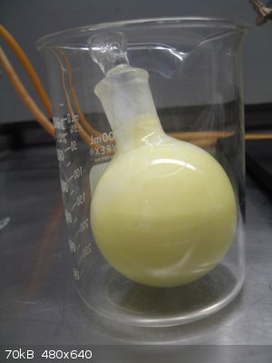 salicylaldehyde bisulfite adduct - post shaking.jpg - 70kB
