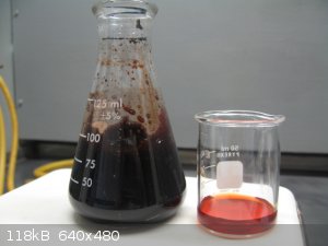 Congo Red (as made) and 1 drop in water.jpg - 118kB