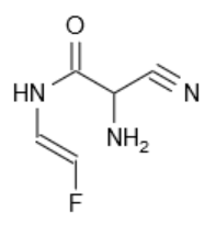 1-fluoro-3-aza-4-oxo-5-amino-5-cyanopentene.png - 6kB