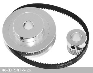 GT2 timing belt pully 60 and 20 teeth 1 to 3 reduction.jpg - 46kB